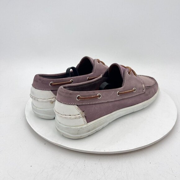 Allen Edmonds Lake Mendota Men Size 9E Plum Suede Loafer Comfort Boat Shoes - Picture 5 of 15